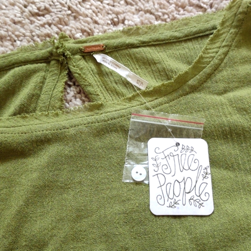 Free People Linen Top Shirt Brand New